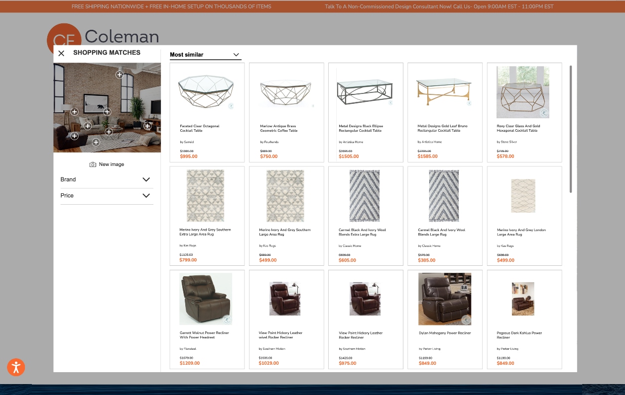 coleman furniture website