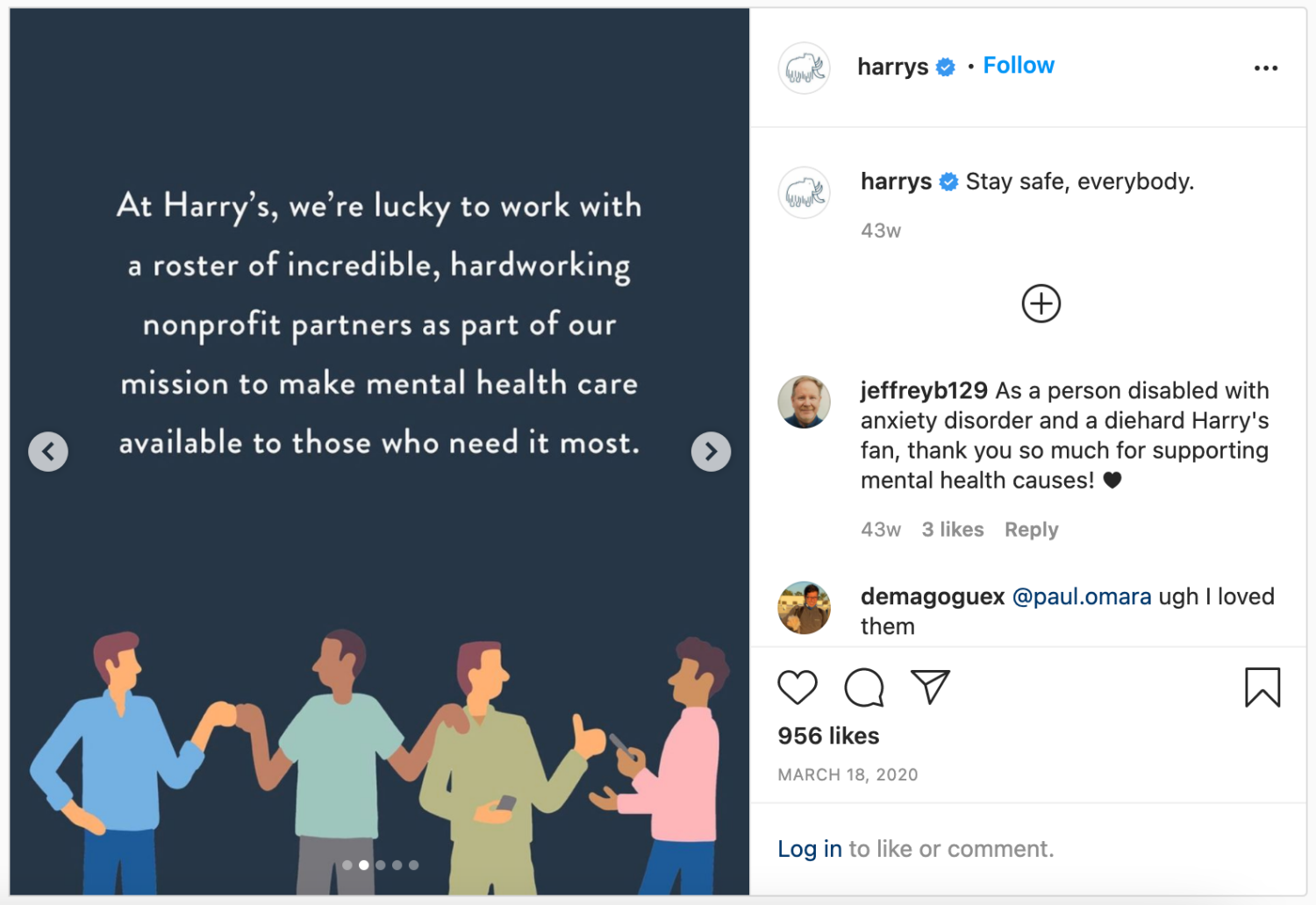 Harry's social strategy 