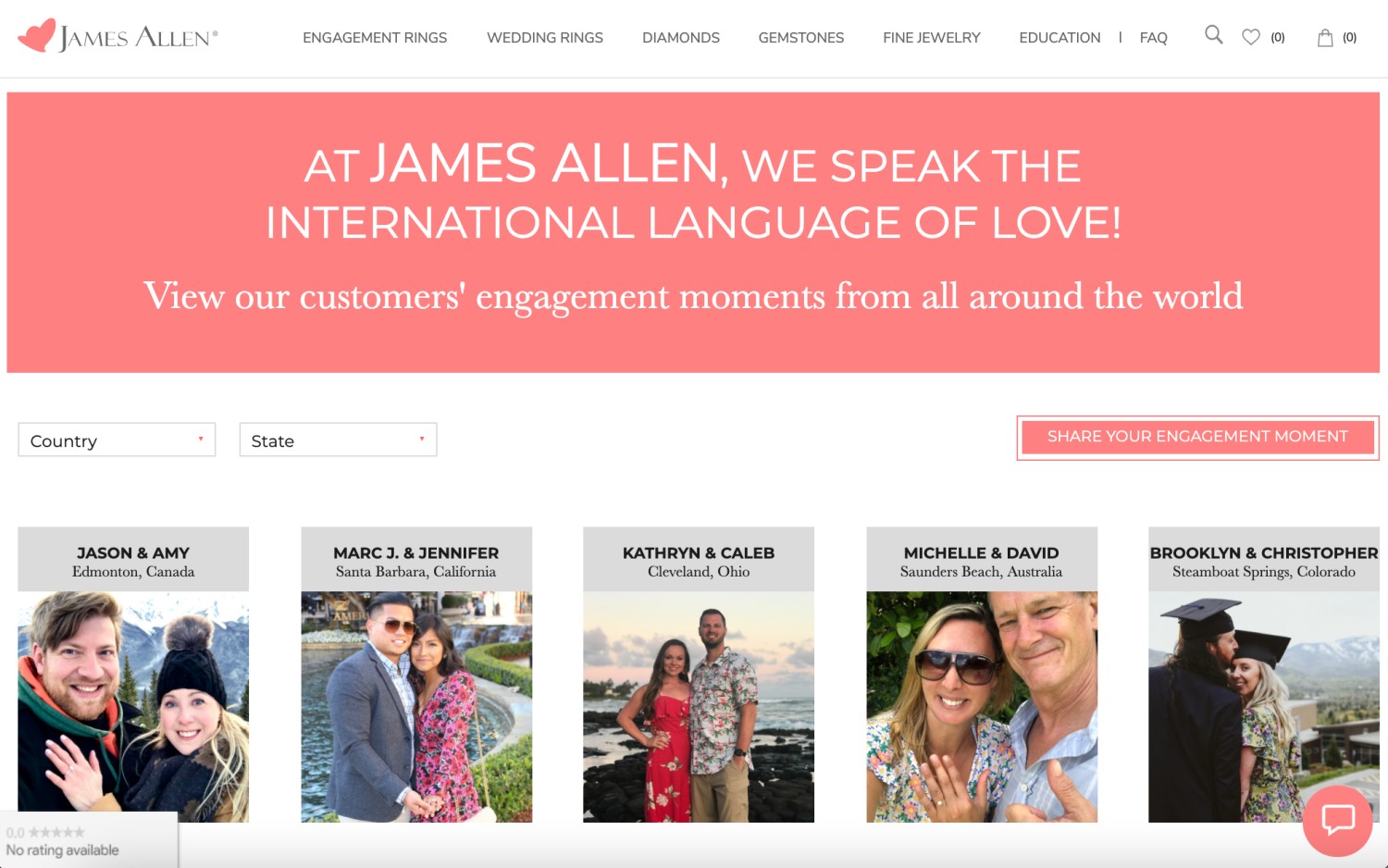 online shopping experience James Allen 