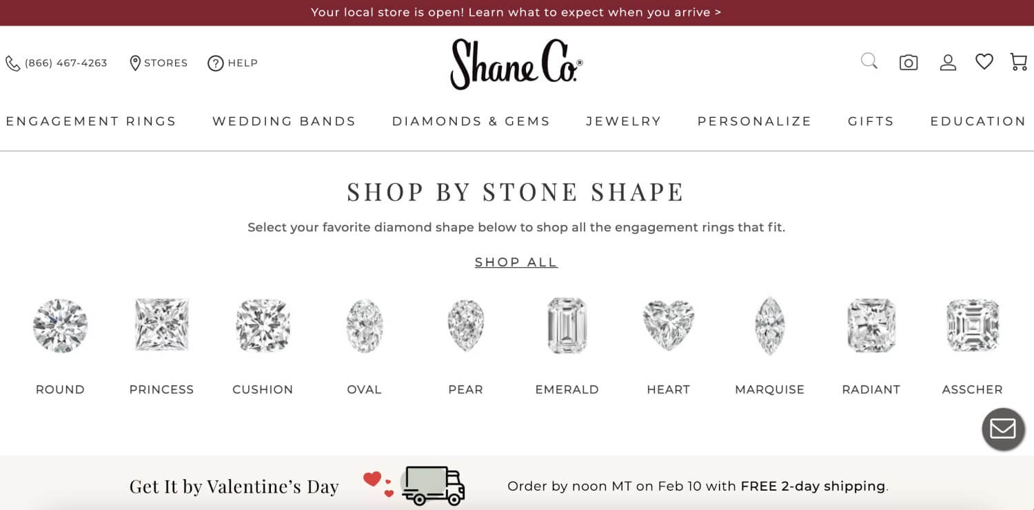 Shane & Co. homepage