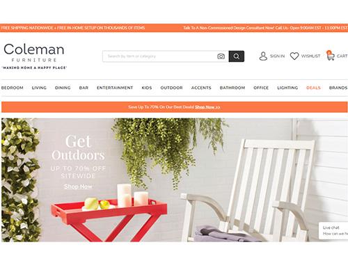 coleman furniture website