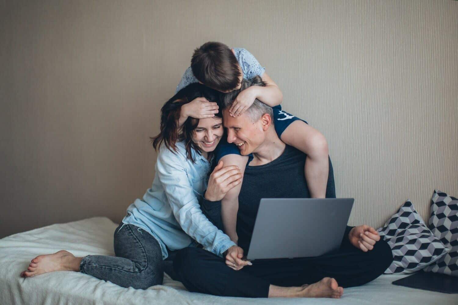a family celebrates mother's day 