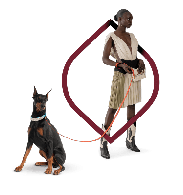 Searchandising suite - woman with dog - mobile