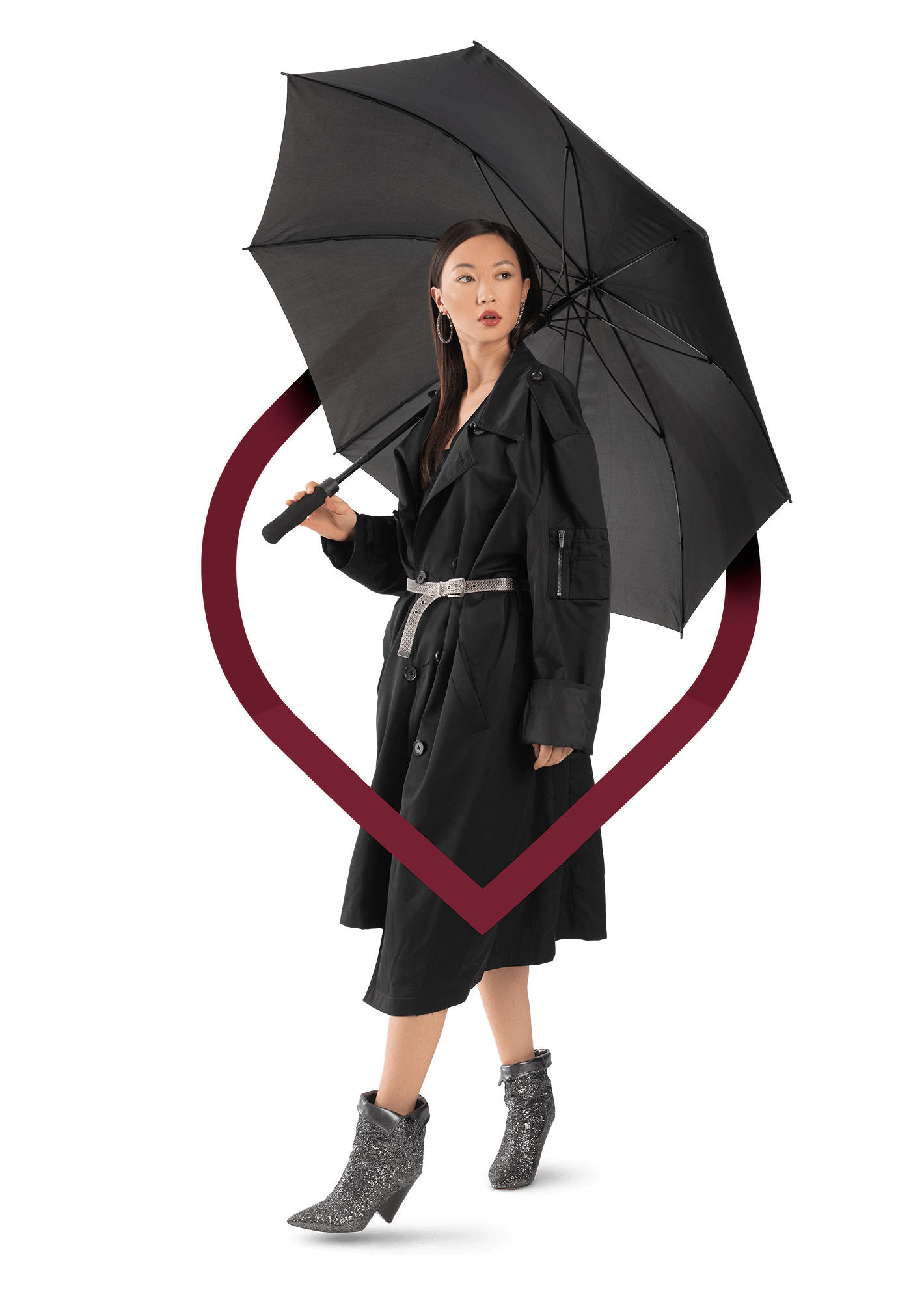 Full product discovery suite = woman with umbrella - desktop