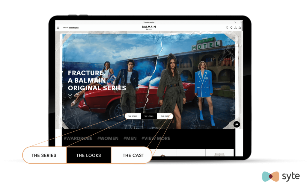 TV show by Balmain exposes customers to new looks and drives customer engagement.