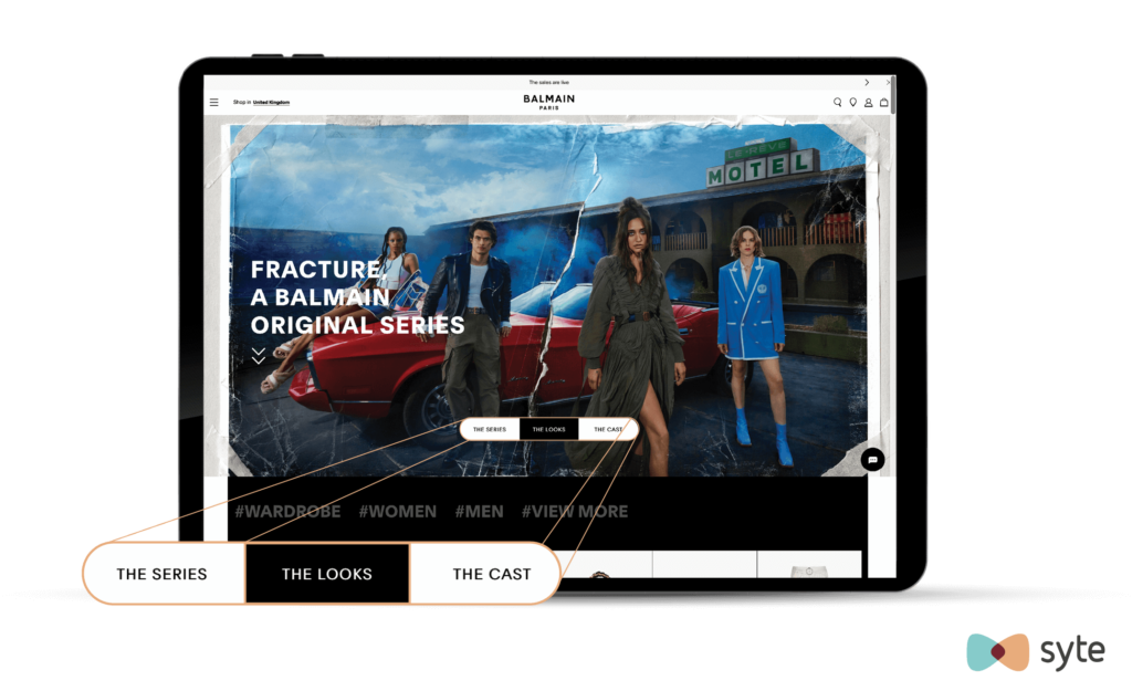 TV show by Balmain exposes customers to new looks and drives customer engagement.