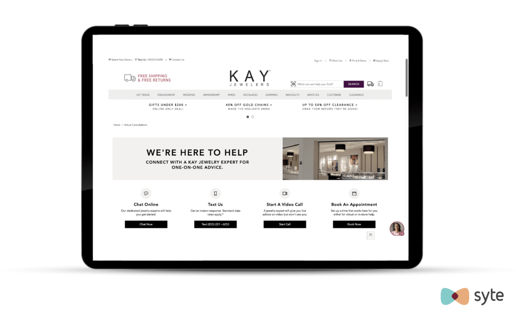 Example of retail innovation trend to offer consultation services online. 