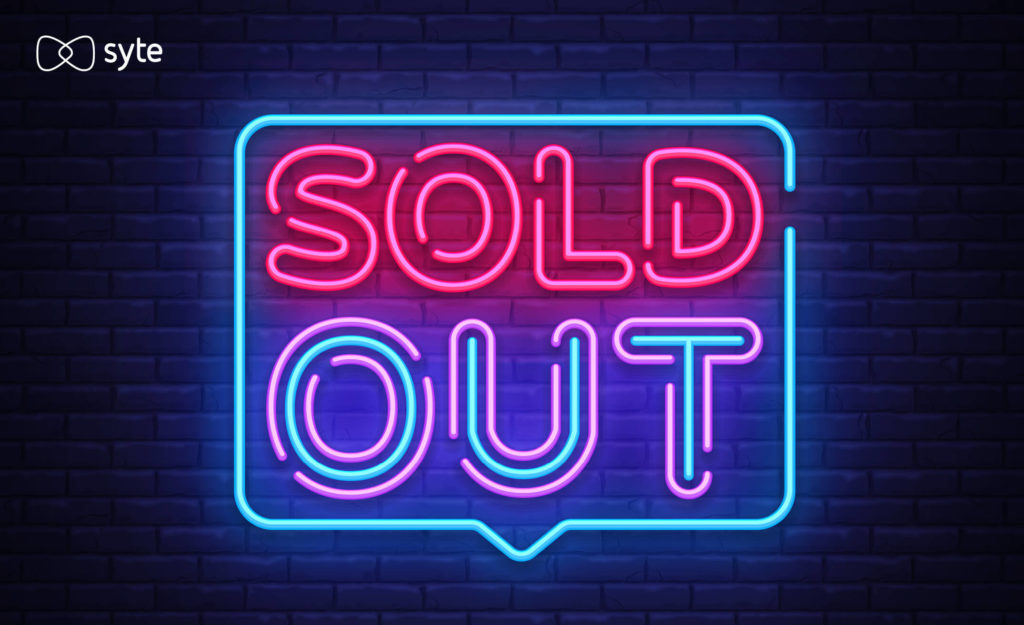 A neon sold out sign 