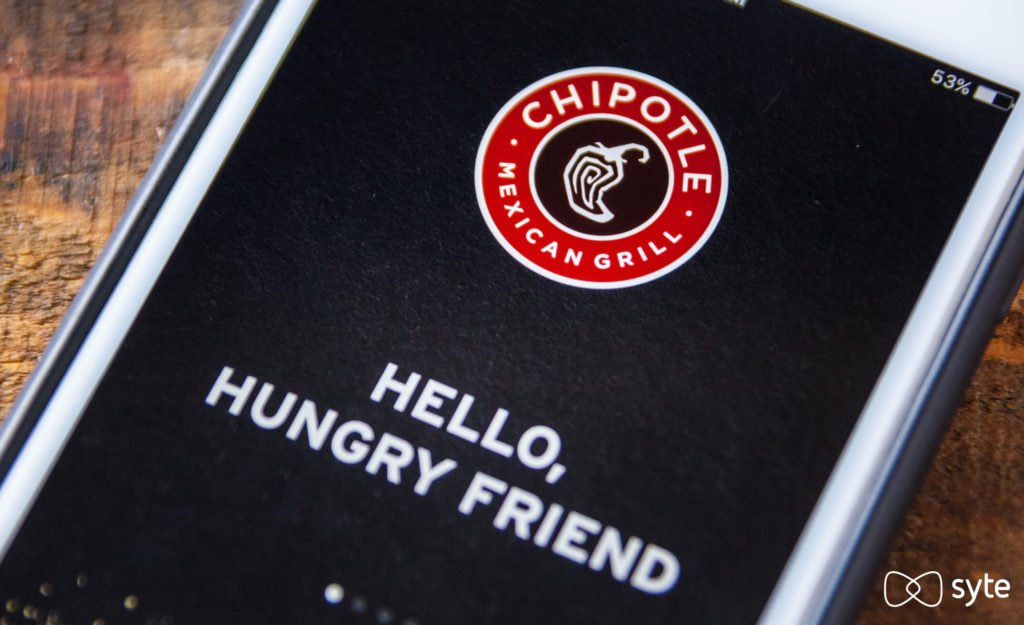 Chipotle's mobile app for efficient online ordering
