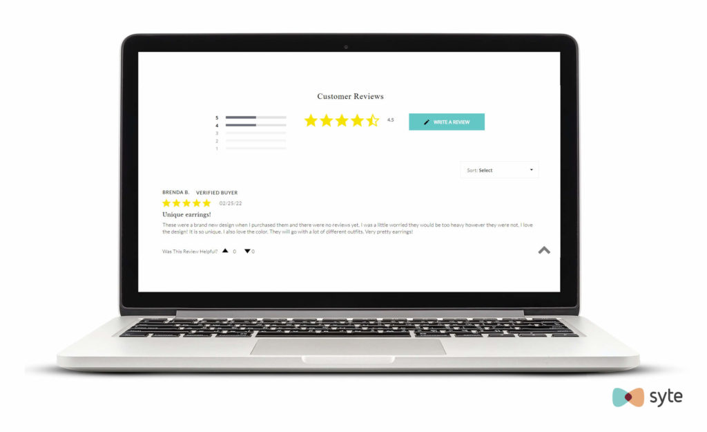 Customer reviews for social proof