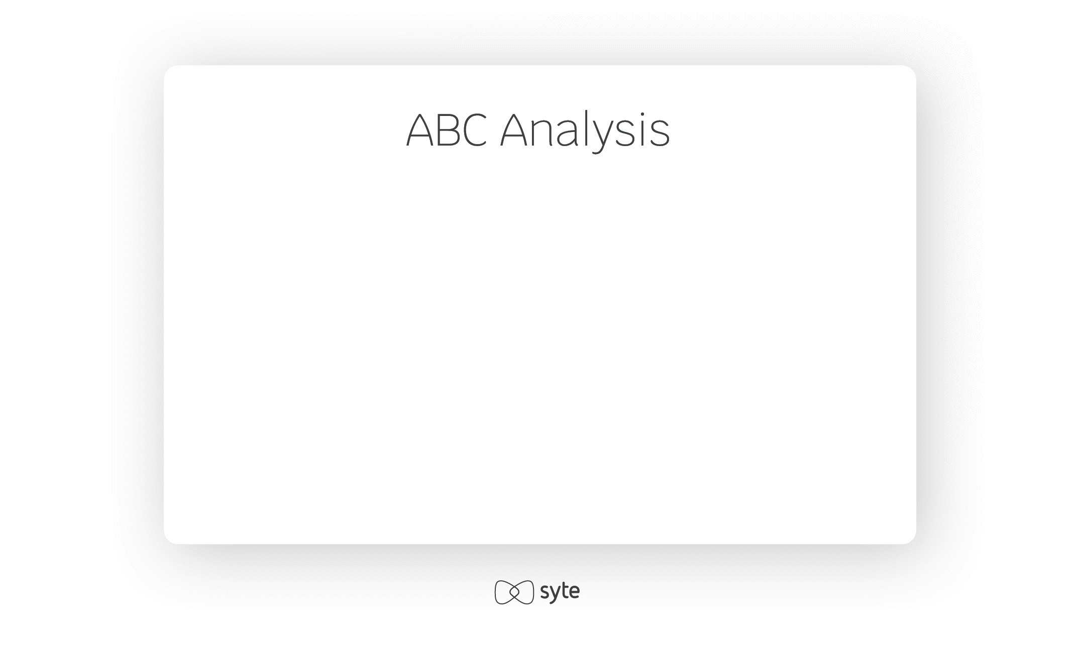 ABC analysis chart.