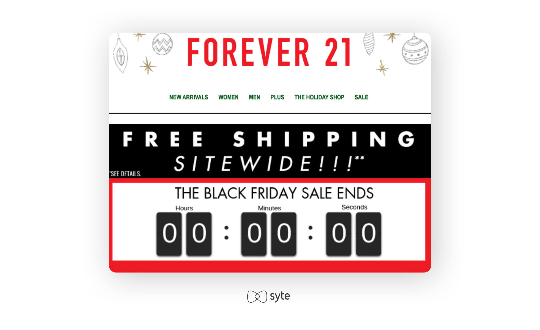 Forever 21 landing page