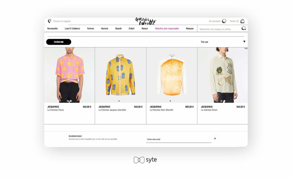 Galeries Lafayette eCommerce storefront