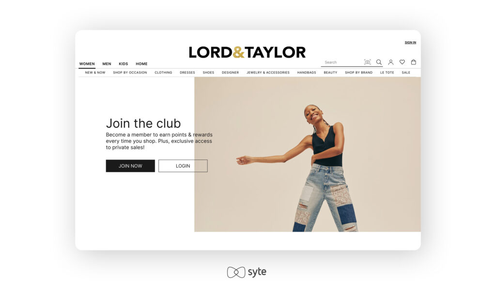 The Lord & Taylor online members club.