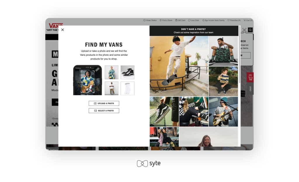 Vans‘ “Find My Vans” recommender engine