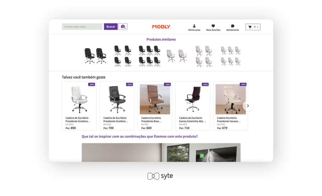 Mobly’s product recommendation carousel.