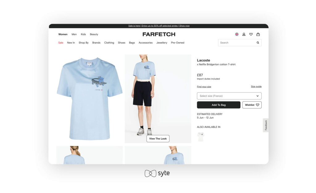 Lacoste x Netflix Bridgerton t-shirt on Farfetch.