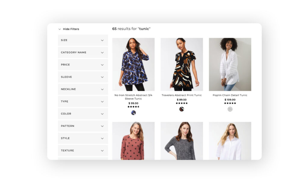Backend product tags can enable faceted navigation for shoppers